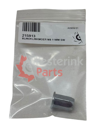 Blindklinkmoer M8 11mm Sw | Westerink Parts 215913