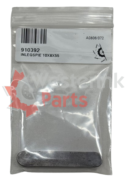 Inlegspie 10x8x55 | Westerink Parts 910392